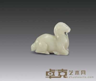 清中期 白玉羊 长9.7cm